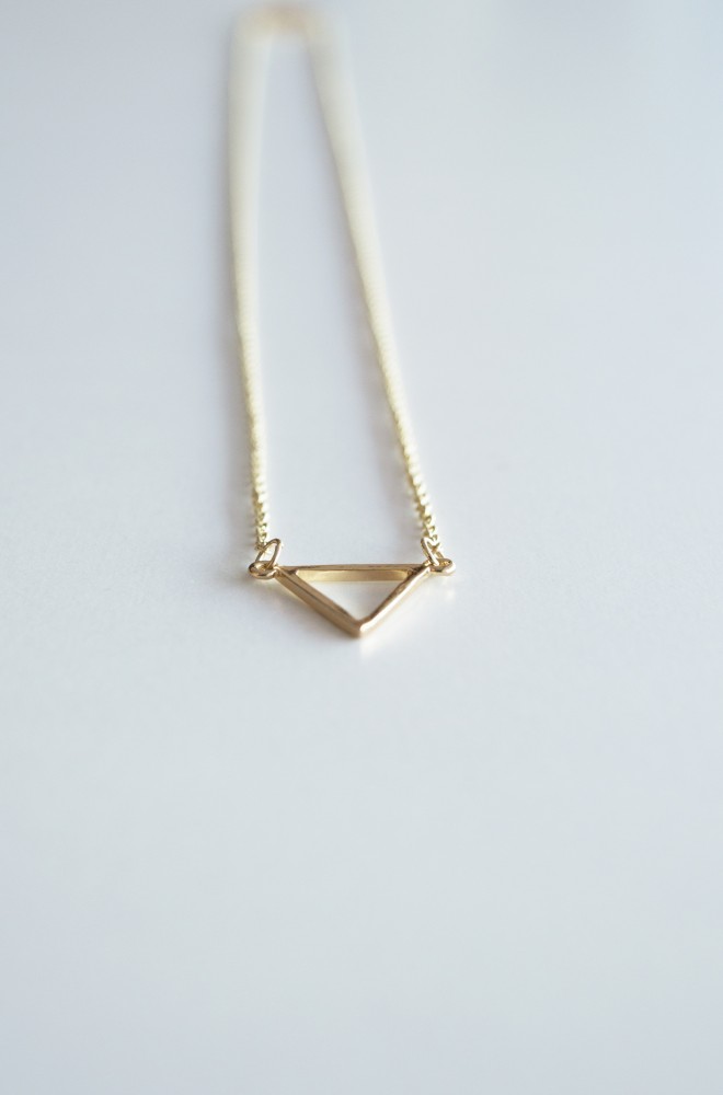 triangle outline necklace 